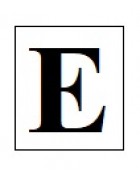 Бусины с буквами белые кубики E
